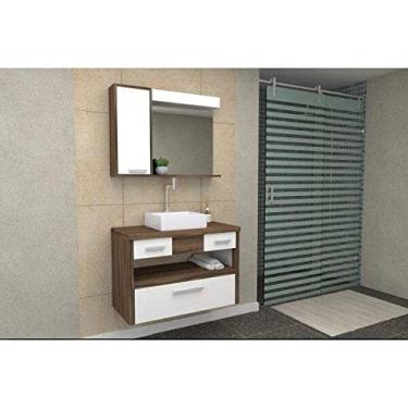 Imagem de Gabinete para Banheiro Helena 80cm Darabas Agardi Terracota