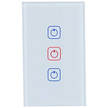 Imagem de Interruptor Apê Inteligente 3 teclas wifi de parede compatível com Alexa, Tuya, Google Assistant e IFTTT