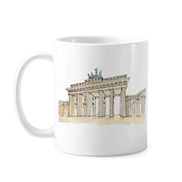 Imagem de Brandenburg Caneca de cerâmica para café e porcelana da porta no leste da Alemanha
