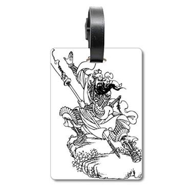 Imagem de Masterpiece Romance Three Kingdoms China Mala de Bagagem Etiqueta Cartão de Bagagem Scutcheon Etiqueta