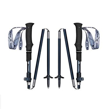 Imagem de C/H Par de bastões de caminhada dobráveis para caminhada – 2 bastões de caminhada dobráveis ultraleve de alumínio 7075, bastão de caminhada dobrável de fibra de carbono para trilhas, idosos, homens, mulheres, caminhadas
