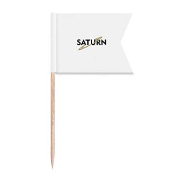 Imagem de Anéis Planet Sistema Solar Sinalizadores de Palito de Dentes Marcação de Etiquetagem para Bolo de Festa