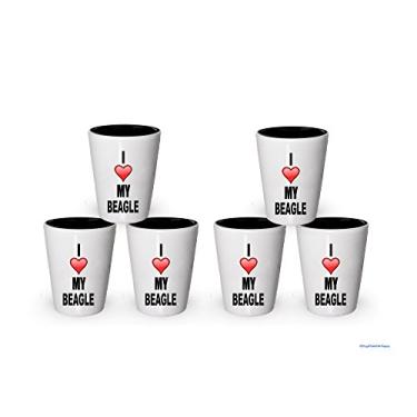 Imagem de I Love my Beagle Shot glass- Beagle Gifts (4)