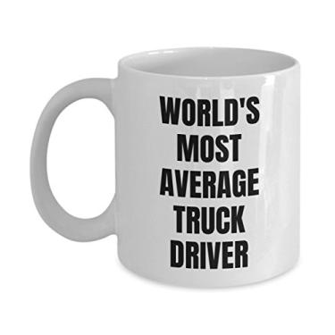 Imagem de Caneca de motorista de caminhão - Caneca de café - O motorista de caminhão mais médio do mundo - Presentes de motorista de caminhão