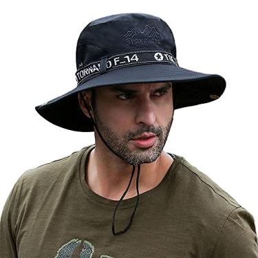 Imagem de Mabor Chapéu de sol masculino, chapéu de pesca com FPS 50+ proteção contra raios UV chapéu de balde de resfriamento chapéu de jardinagem/jardim chapéu de verão, pesca e viagens na