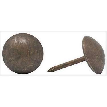 Imagem de ComfortStyle Tachinhas de estofamento premium, acabamento decorativo de prego para móveis, 1,5 cm de diâmetro, 100 pregos (natural escuro)