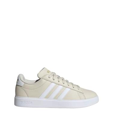 Imagem de adidas Tênis feminino Grand Court 2.0, Alumínio/branco nuvem, dourado metálico, 36