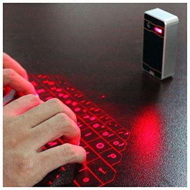 Imagem de Teclado virtual HID Bluetooth com projeção a laser, tablets, smartphones, computadores de mesa e videogames