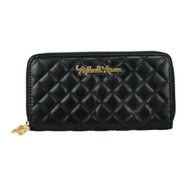 Imagem de Carteira Feminina Minnie Matelassê Assinatura Dourada - Disney