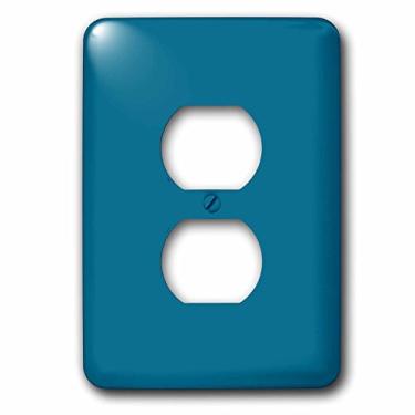 Imagem de 3dRose lsp_204766_6 Impressão de 2 plugues turquesa cinza, multicolorido