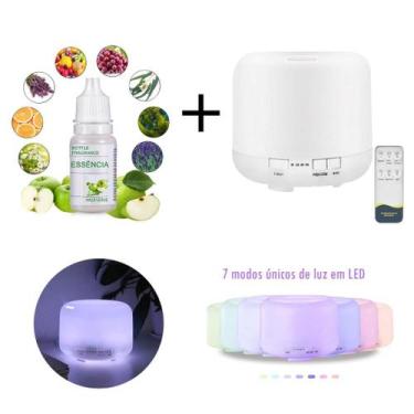 Imagem de Kit  Aromatizador Difusor De Aromas Elétrico Usb Led 7 Cores C/ Contro