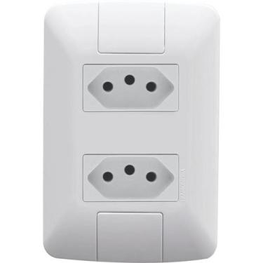 Imagem de Tomada dupla 20a tramontina aria 250v branco 