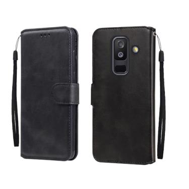 Imagem de Shingtomua Capa carteira para Samsung Galaxy A6 Plus 2018/J8 2018 com suporte de couro PU premium com suporte para cartão capa flip magnética [capa interior de TPU] compatível com Samsung A6+ 2018