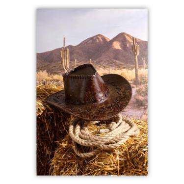 Imagem de Quadro decorativo PVC Country 30x40cm - Império da Impressão, Chapeu c