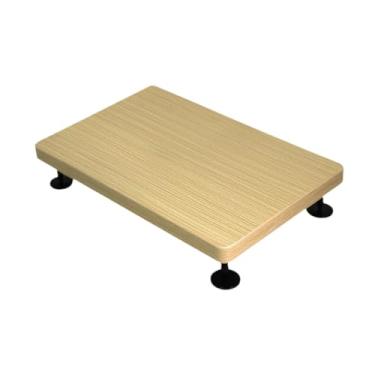 Imagem de AsrMyjcx Suporte de mesa de madeira para alto-falantes, suporte de mesa para alto-falantes de áudio para monitores de estúdio de estante, White L