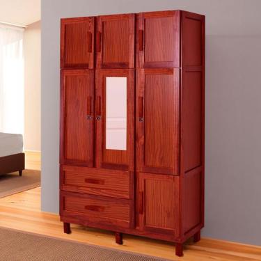 Imagem de Guarda-Roupa Solteiro Petersburgo Madeira Maciça 7 Portas 2 Gavetas 2 