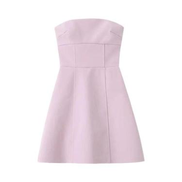 Imagem de Vestido Rosa Mini Sem Alças - Estilo Sexy e Chic para Festa - Outono 2