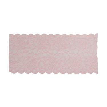 Imagem de Fita de renda de 23cm de largura, nylon, alta elasticidade, macio, elástico, guarnição decorativa para roupas, sapatos, chapéus, costura, acessórios de artesanato, 10 jardas (Rosa)
