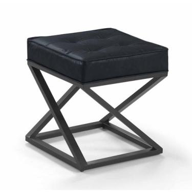 Imagem de Pufe Estilo Industrial Quadrado Pés Metal Mônaco - Due Decor, Corano P