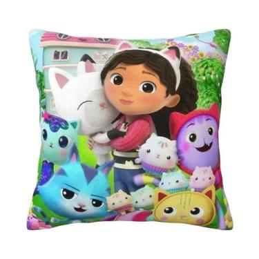 Imagem de Capa De Almofada Quadrada 40x40cm Gabby Cat Pandy Paws Nordic Dollhous