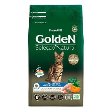 Imagem de Ração Golden Seleção Natural Gatos Castrados Abóbora 1 kg, 3033-041