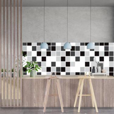 Imagem de Papel de Parede Adesivo Autocolante Decorativo Pastilha Mosaico 10 MET