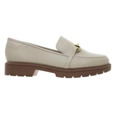 Imagem de Mocassim Feminino Loafer Tratorado Beira Rio 4283.104 Creme, 37, Creme