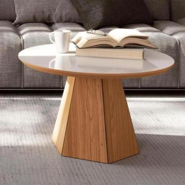 Imagem de Mesa de Centro Hexagonal 70cm 100% MDF Marrom - Dalla Costa
