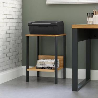 Imagem de Mesa Lateral Auxiliar Industrial 100% MDF Marrom - Pradel