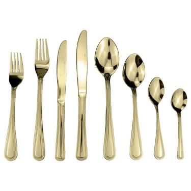 Imagem de Faqueiro Pearl 48 Peças Fracalanza em Aço Inox - Champanhe