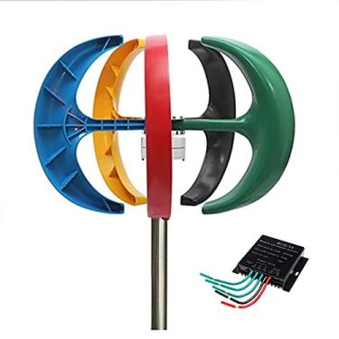 Imagem de Gerador pequeno da turbina eólica da casa 5000W, com o gerador de poder vertical da turbina eólica do controlador 12V 24V 48V de MPPT para o Homeuse, lâmpadas de rua, monitoração,12v