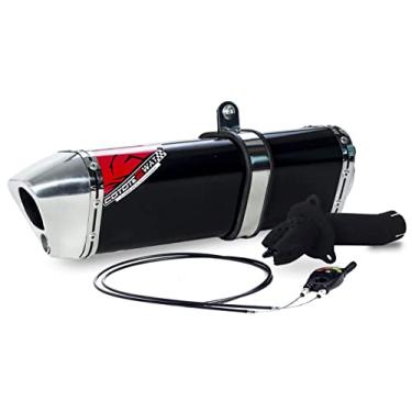 Imagem de Escape/Ponteira Coyote Modelo TRS 2 Way + Mais em Alumínio - CB 300 R - Preto/Cromado