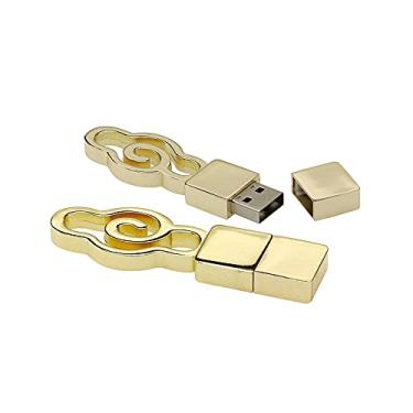 Imagem de Pen Drive USB em formato de chave de 128 GB, unidades USB pen drive pen drive USB 2.0, pen drive, pen drive, armazenamento de data, flash, pendrive, pendrive, pendrive (dourado)