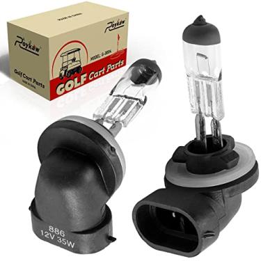 Imagem de Roykaw Lâmpada de farol de halogênio para carrinho de golfe para carro de clube DS & Precedent e EZGO 12V/37 Watt substitui OEM # 101988101, 74004G01