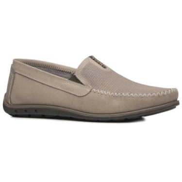 Imagem de Mocassim Masculino Drive Couro Jeans Areia Cravo Pegada 141605-04