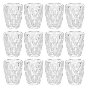Imagem de Jogo de Copos de Vidro Diamond Transparente 270ml 12 peças - Lyor