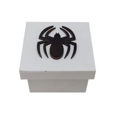 Imagem de Caixa Tampa Sapato com Aplique a 8x8x6 Mdf Madeira Branca - ATACADÃO D