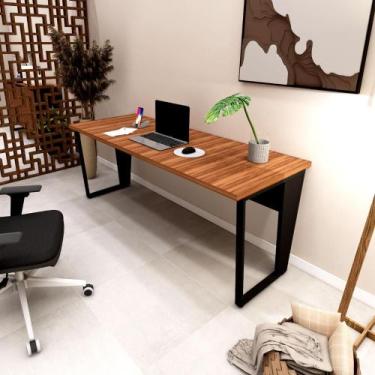 Imagem de Mesa Escritório Diretor 1,80m x 0,70m Pés Metal 100% MDF F5 - F5 Offic