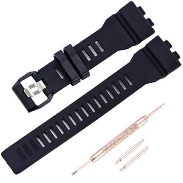 Imagem de Rihahisy Pulseira de substituição de silicone macio para Casio GBD-800/GMA-B800 masculina acessórios de relógio (preto)