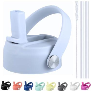 Imagem de KMN Tampa de canudo para Hydro Flask boca larga, tampas com canudos para Hydroflask 12 16 18 20 32 1,134 g, tampa de substituição para Hydroflask, acessórios de tampas de garrafa esportiva superior