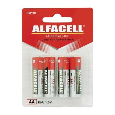 Imagem de Pilha Pequena de Zinco Alfacell R6P4 4 Peças, Unica