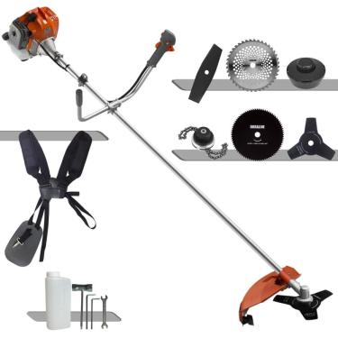 Imagem de Roçadeira Completa Tekna RL520ACG2 2T 52cc 13.000rpm 2HP Com Carretel e Faca 3 Pontas + Faca 2 Pontas + Faca 40 Dentes + Faca 80 Dentes + Trimmer