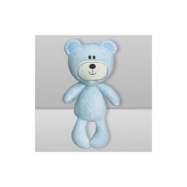 Imagem de Bicho de Pelúcia Laço Bebê, 9X25, Urso bru azul