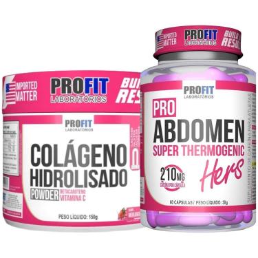 Imagem de TERMOGÊNICO PRO ABDOMEN HERS 60 CÁPSULAS l COLÁGENO HIDROLISADO 150G l PROFIT-Unissex
