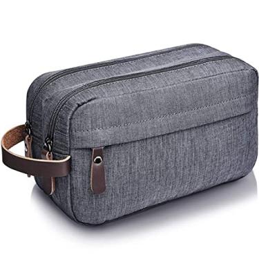 Imagem de Necessaire de Pendurar para Higiene Pessoal, Necessaire Masculina Bolsa Organizadora Viagem Estojo, Organizador de Viagem para Artigos de Higiene, Cosméticos, Escovas, Maquiagem (Cinza)