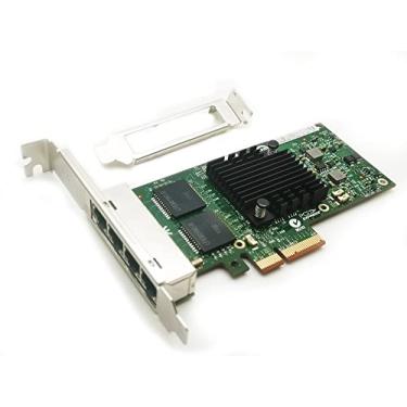 Imagem de Lemspum Placa Ethernet 1GbE I340-T4 Quad RJ-45 Portas de Cobre PCIE X4 Adaptador de Rede Ethernet (NIC) E1G44HTBLK Compatível com Intel 82580 Chip com Suporte de Perfil Baixo