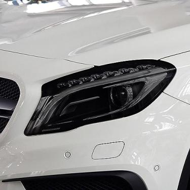 Imagem de LAVIYE Filme protetor do farol do carro fumado preto adesivo transparente TPU, para Mercedes Benz GLA Classe X156 2013-2019