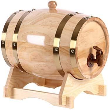 Imagem de Barril De Carvalho, Barril De Vinho Retrô De Madeira De Carvalho Para Armazenamento Ou Envelhecimento De Vinhos E Bebidas Espirituosas,5L,bonny369