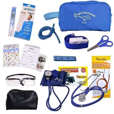 Imagem de Kit Material De Bolso Para Enfermagem Completo - Premium (Azul)