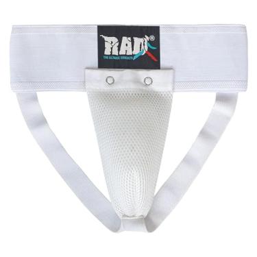 Imagem de (Grande) - RAD Groyne Guard Protective MMA Safety Cup Martial Arts Kick Boxing Shorts Abdo White